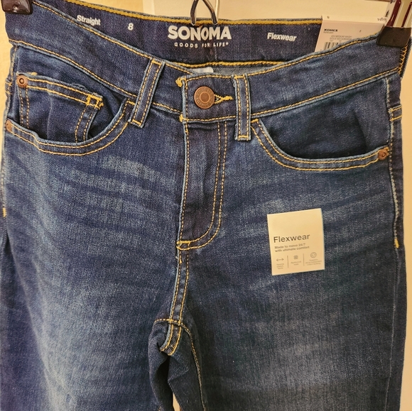 NWT Sonoma Girls Medium Wash Size 8 Jeans - Picture 1 of 9